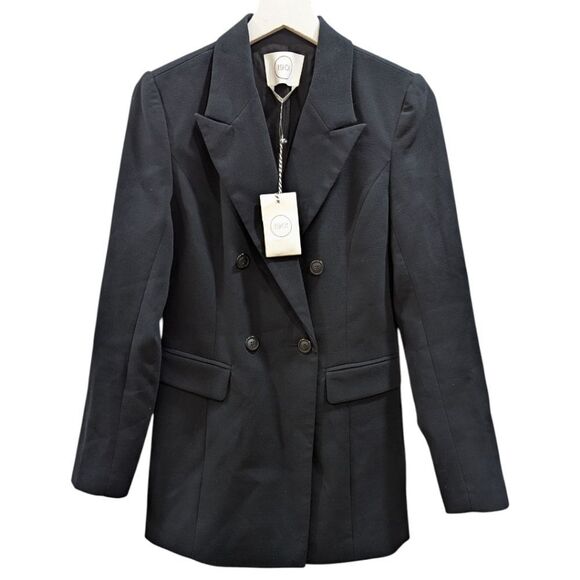 1901 Women's 4 Black Double Breasted Blazer NWT - Picture 1 of 7